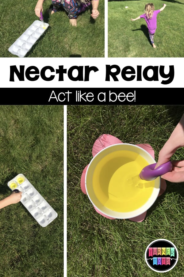 Nectar Relay | Act like a bee and collect nectar to bring back to the hive with this gross motor bee activity!