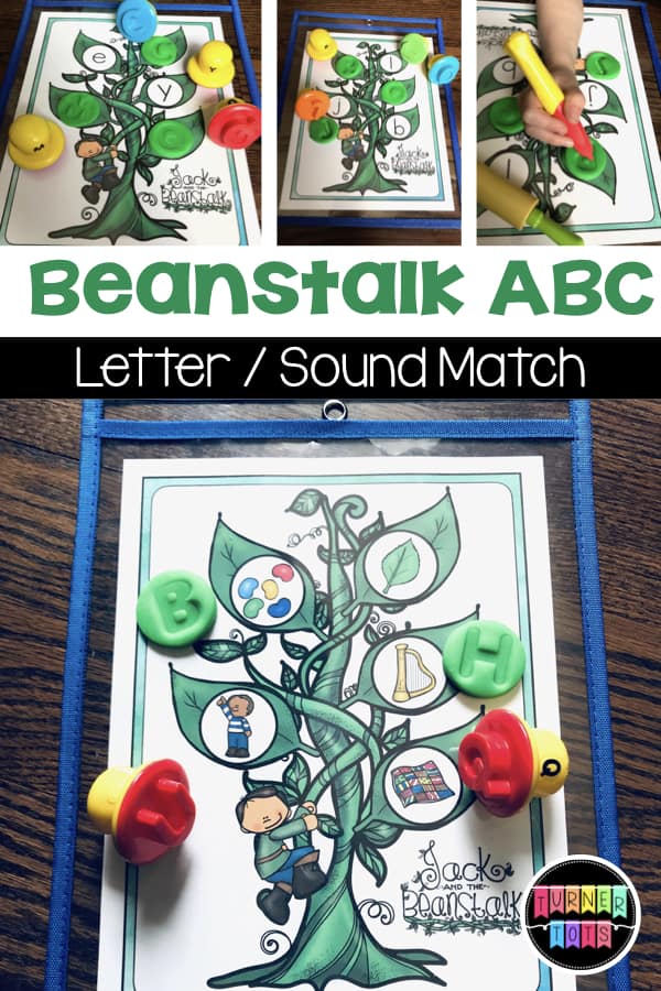 Beanstalk ABC Letter / Sound Match for Jack and the Beanstalk Preschool activities.