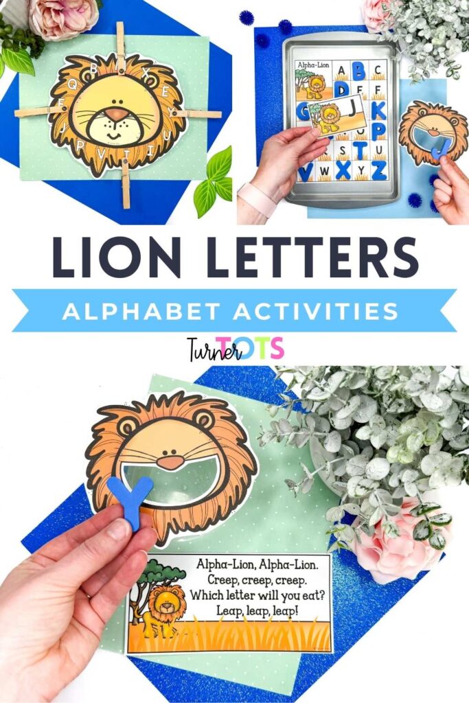 This alpha-lion letter matching activity includes lion alphabet cards, a lion head cover for the top of a cup, magnetic letters, and an alphabet page. Preschoolers draw cards to match the magnetic letters to the letters on the alphabet page, then feed the letter to the lion in this zoo literacy activity.