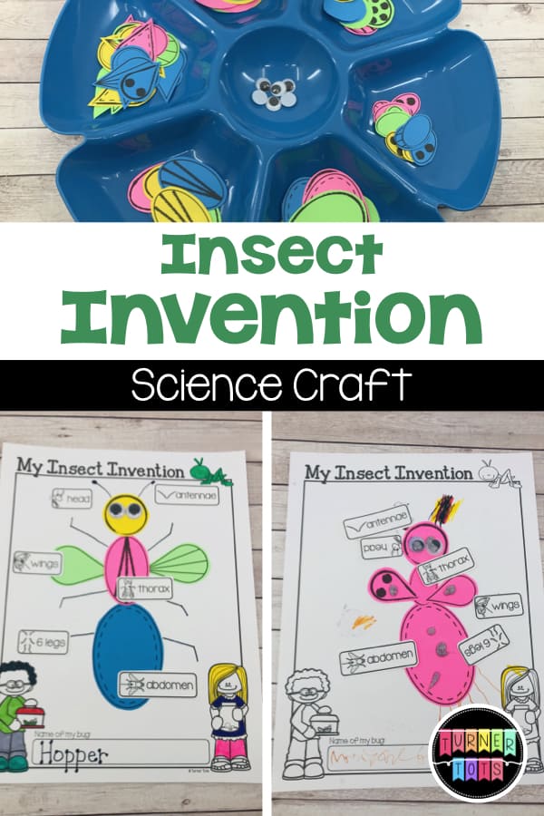 Insect Invention | Use different shapes to create your own bug! Add labels to show the parts of an insect for this preschool science activity / craft. 