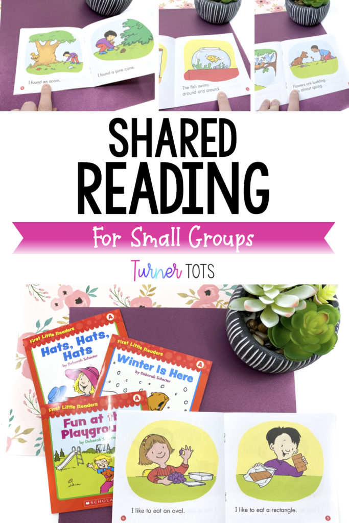 Shared reading for preschool small groups with Level A books to incorporate into small group lesson plans.