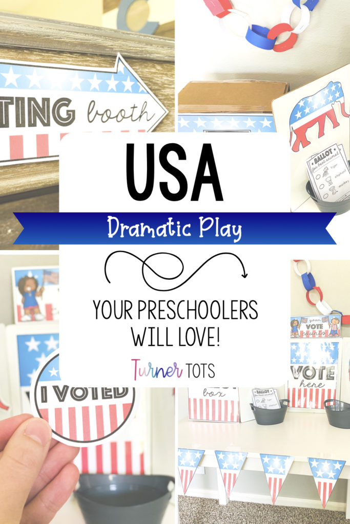 USA Dramatic Play Voting Booth