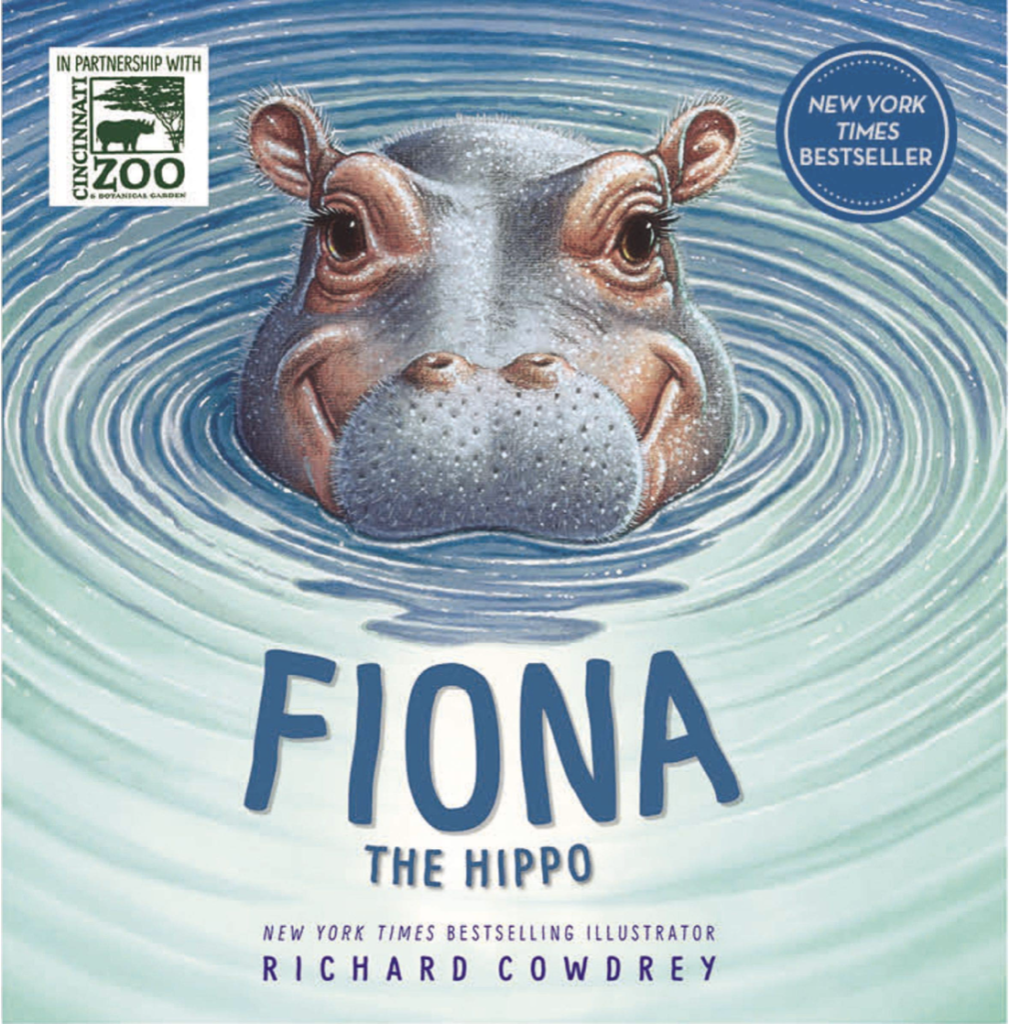 Fiona the Hippo by Zondervan includes a cover with a hippo emerging from the water as one of our zoo books for preschoolers.
