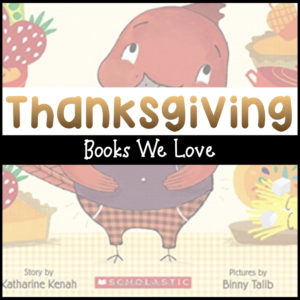 Thanksgiving books for preschoolers with a background image of an illustrated turkey.