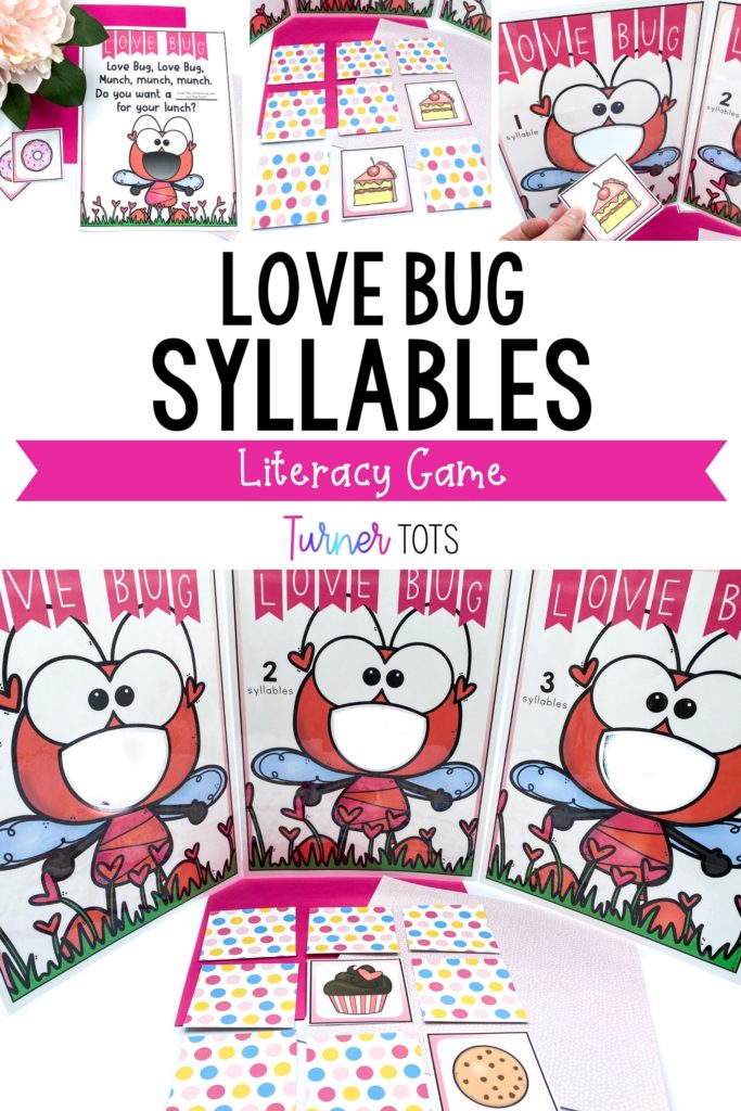 Love Bug Syllables includes bugs with their mouths cut out for students to feed sweet treats to based on the number of syllables.