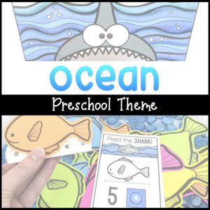 Ocean Preschool Theme with background image of a shark game.