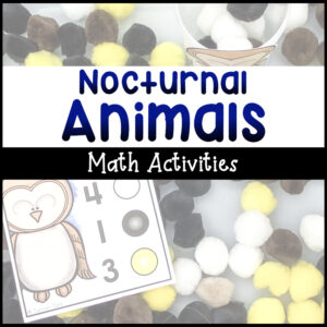 Nocturnal Animals Math Activities for Preschoolers