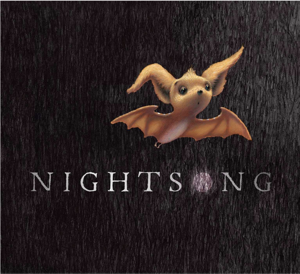 Nightsong by Ari Berk includes an illustrated cover of a bat flying at night.
