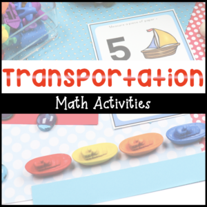 Transportation Math Activities for Preschoolers