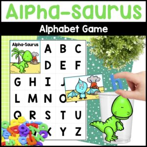 Dinosaur Alphabet Game – Dinosaur Letter Matching Activity – Dinosaur Literacy
