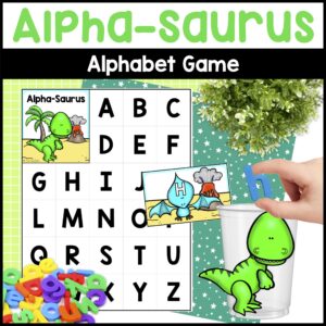 Dinosaur Alphabet Game – Dinosaur Letter Matching Activity – Dinosaur Literacy