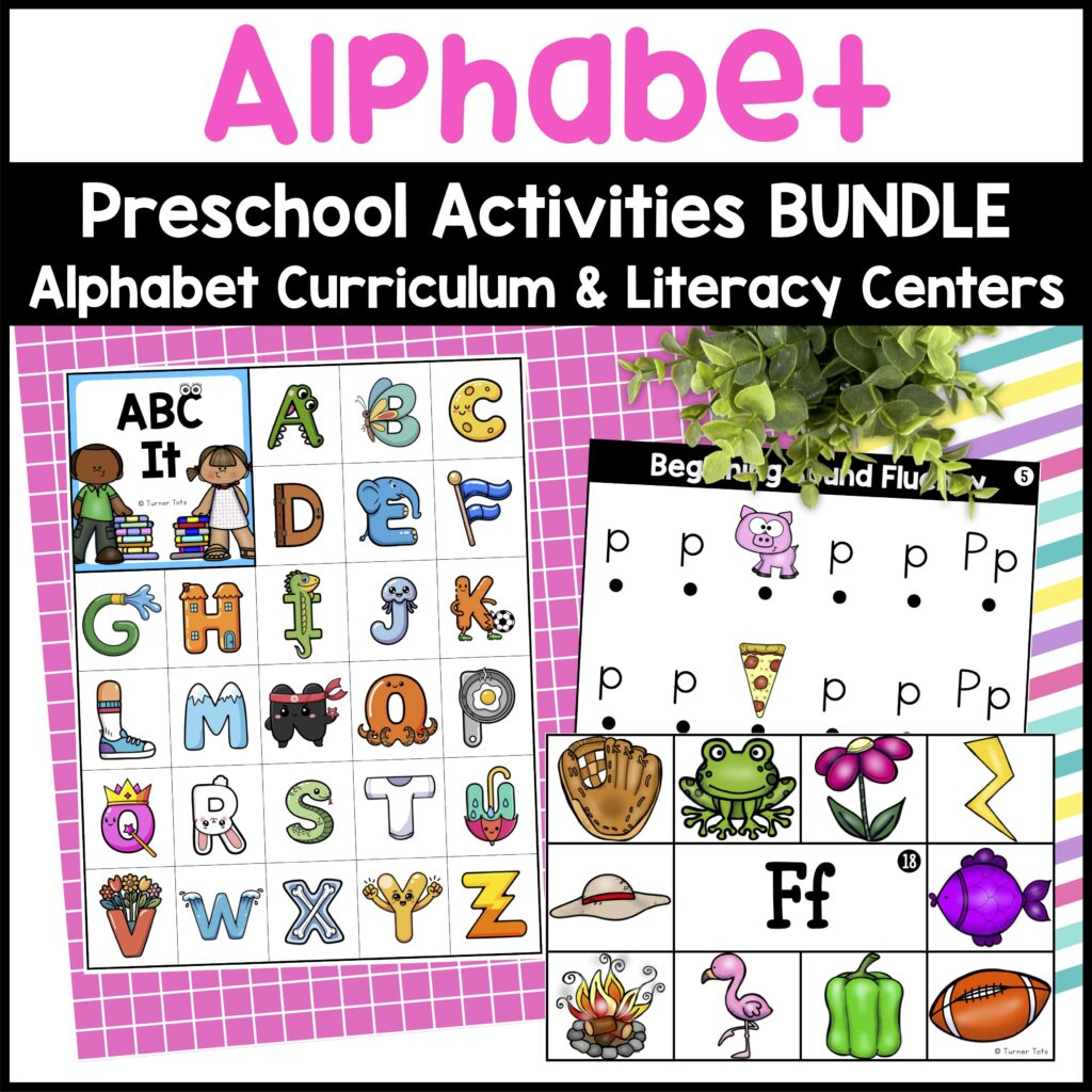 Preschool Alphabet Activities Bundle Curriculum, Hands-on Letter Activities & Printables