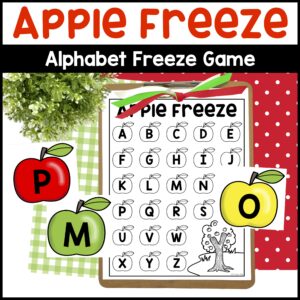 Apple Alphabet Freeze Game & Literacy Activities