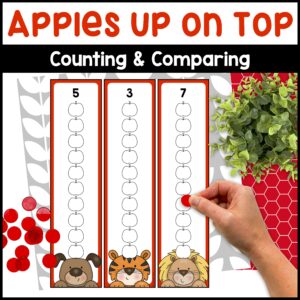 Apples Up on Top Counting Game & Comparing Numbers Activity - Apple Math Center