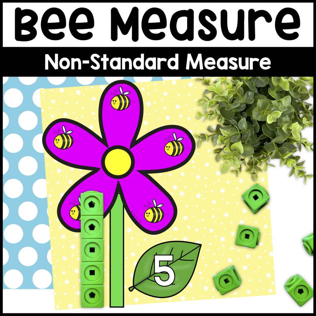 Bee Counting & Measurement Activity - Flower Non-Standard Measurement Center