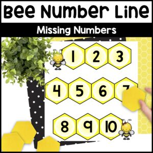 Bee Number Line #1-30 – Bee Missing Numbers Activity