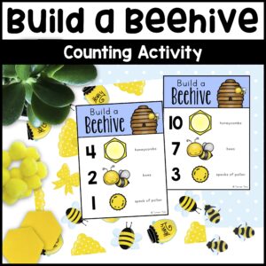 Bee Counting Activity – Beehive, Honey Bees Math, Insect Math Game, Count to 10