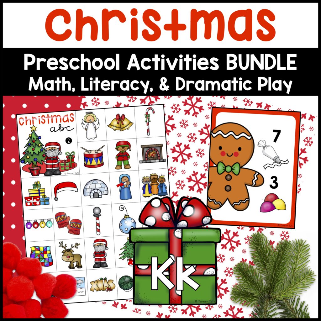 Christmas Activities for Preschoolers - Math Centers, Literacy, & Dramatic Play