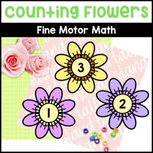 Spring Math Activities Fine Motor Flowers Preschool Counting Numbers Stations