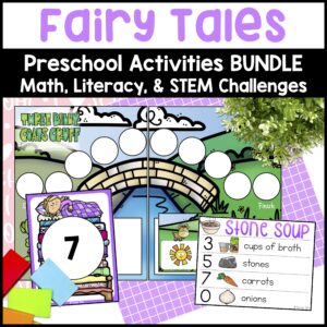 Fairy Tale Activities Bundle - Math Centers, Literacy Centers, & STEM Challenges