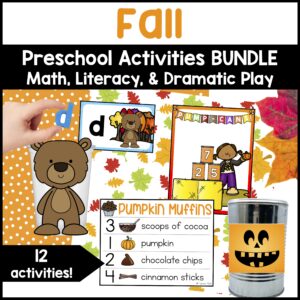 Fall Activities for Preschool - Numbers, Alphabet, Science & Dramatic Play