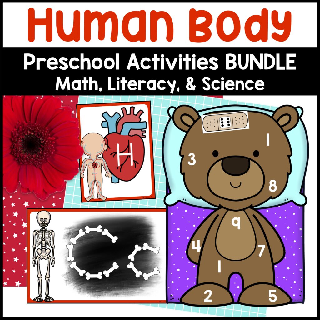 Human Body Activities for Preschool - Math, Literacy, & Science Centers