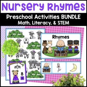 Nursery Rhyme Activities for Preschoolers - Alphabet, Counting Centers, & STEM Games