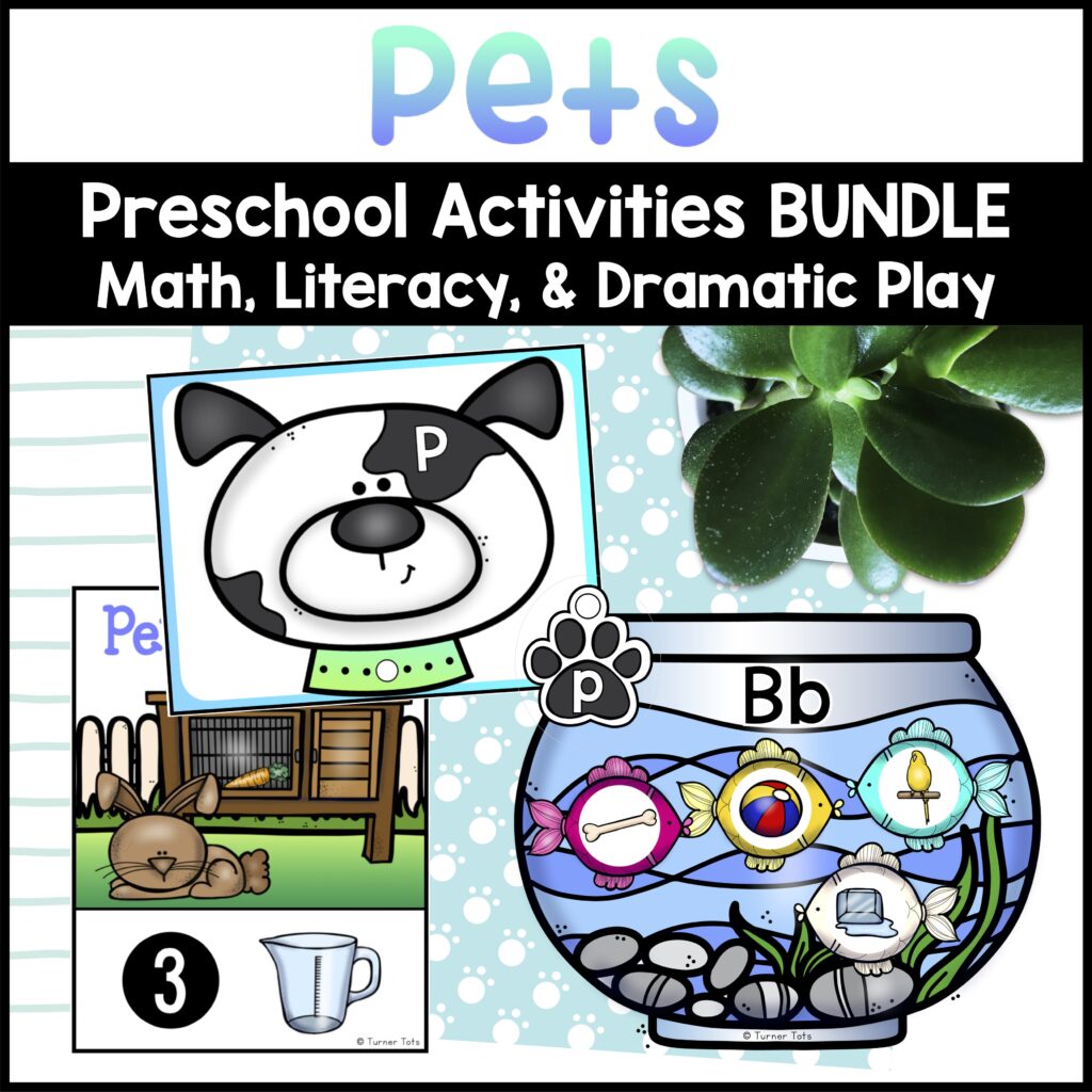 Pet Activities for Preschoolers - Math, Alphabet, & Animal Shelter Dramatic Play
