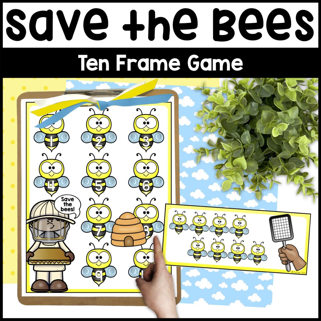 Bee Ten Frame Game - Bee Number Identification Activity - Save the Bees Center