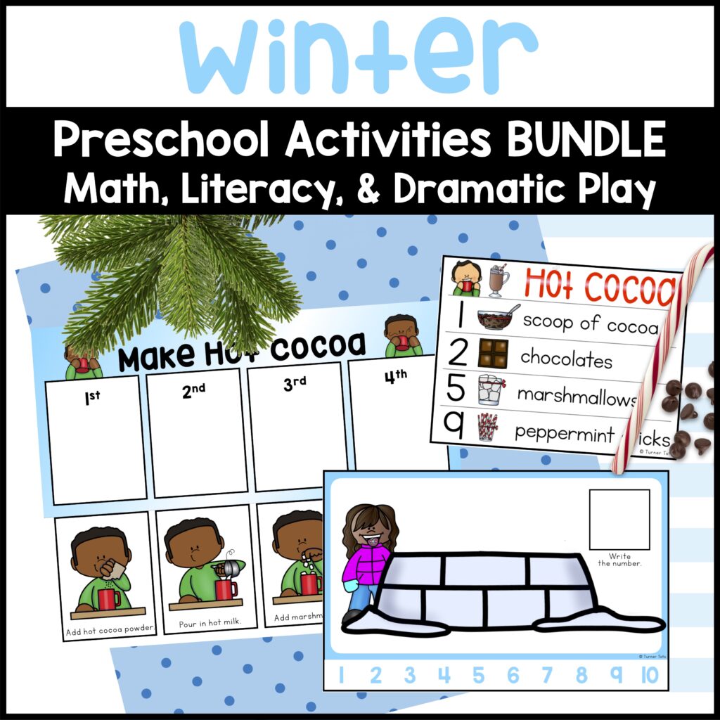Winter Activities for Preschool - Math Centers, Literacy Centers, Dramatic Play