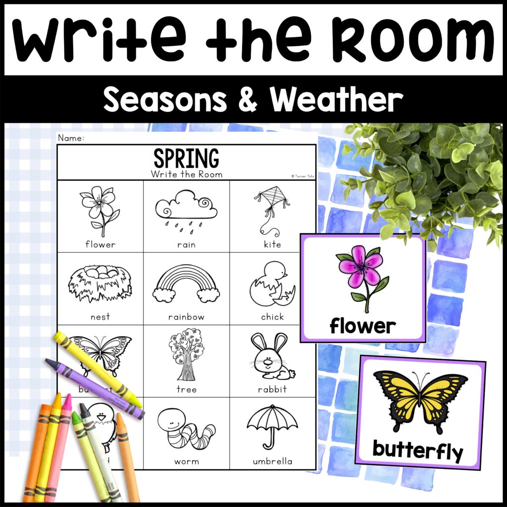 Write the Room Seasons Scavenger Hunts: Seasons and Weather Writing Center - Winter, Spring, Summer, Fall, Weather